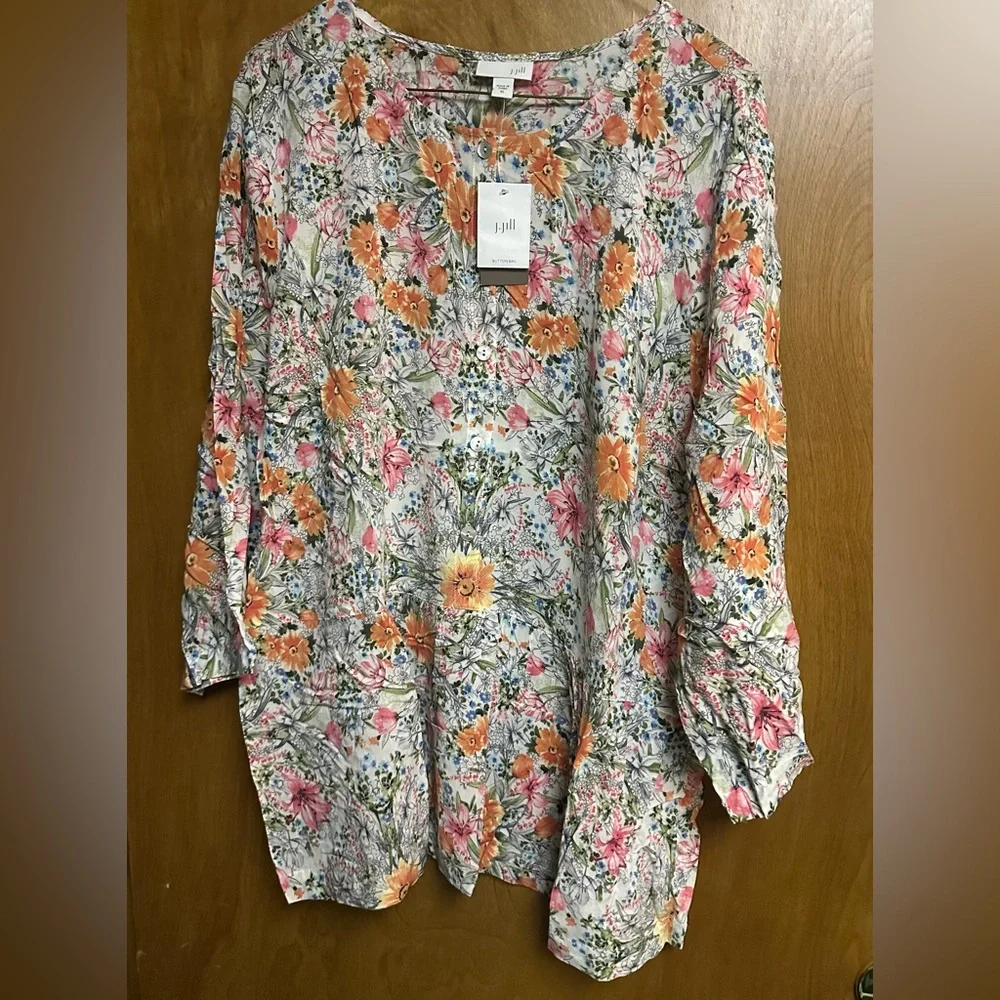 J. Jill Floral Blouse NWT - Picture 1 of 4